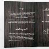 Liefde lacht gelukkig ooit na 2-foto's bruiloft drieluik uitnodiging (Binnenzijde eerst)