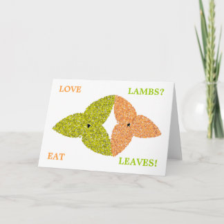 Liefde lammeren eten Wenskaart Kaart