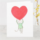 liefde, l'amour, amore kaart (Gele Bloem)