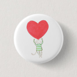 liefde, l'amour, amore ronde button 3,2 cm