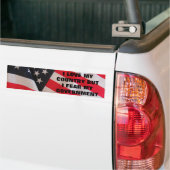 Liefde Land Angst Regering Klassiek Bumpersticker (Op Truck)