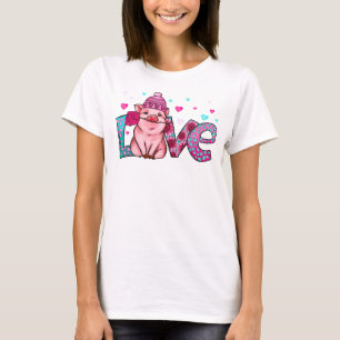 Liefde landbouwhuisdieren, liefdesvarkens, dierenl t-shirt