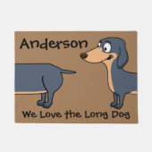 Liefde lange hond - 18 x 24-inch Dachshund-deur Deurmat (Voorkant)