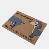 Liefde lange hond - 18 x 24-inch Dachshund-deur Deurmat (Schuin)