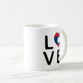 Liefde - Laos Flag Koffiemok (Voorkant rechts)
