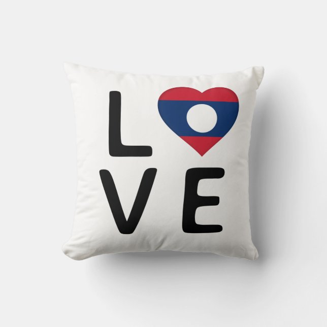 Liefde - Laos Flag Kussen (Voorkant)