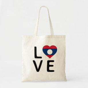 Liefde - Laos Flag Tote Bag