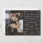 Liefde lasteraar Nieuwjaar Holiday Fotokaart Feestdagenkaart (Voorkant)