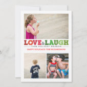 Liefde & Laugh x3 Feestdagenkaart (Voorkant)