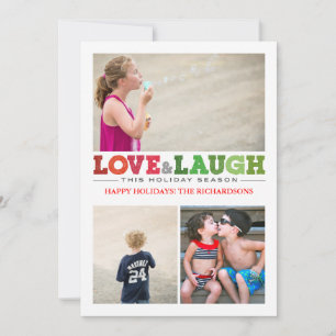 Liefde & Laugh x3 Feestdagenkaart