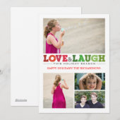 Liefde & Laugh x4 Feestdagenkaart (Voorkant / Achterkant)