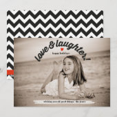 Liefde & Laughter Feestdagenkaart (Voorkant / Achterkant)