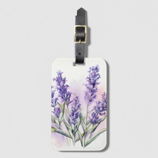 Liefde Lavendel bloemen Bagagelabel (Voorkant (verticaal))