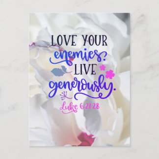 Liefde Leef Genereus Briefkaart