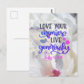 Liefde Leef Genereus Briefkaart (Voorkant / Achterkant)