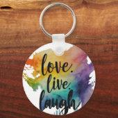 Liefde, Leef, Lach Cirkel Sleutelhanger (Achterkant)