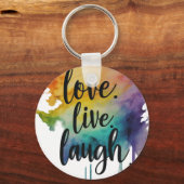 Liefde, Leef, Lach Cirkel Sleutelhanger (Voorkant)