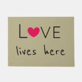 Liefde leeft hier Cutest Deurmat (Voorkant)