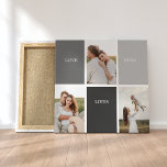 Liefde leeft hier | Drie foto familie cadeau Canvas Afdruk<br><div class="desc">Presenteren van een hartverwarmend en gepersonaliseerd geschenk dat de essentie van het gezin viert, met een prachtig grijs lijst versierd met een ontroerend citaat van "Love Lives Here" en drie gekoesterde foto's. Elke keer als de ontvanger een glimp opvangt van dit opmerkelijke geschenk, zal hun hart gevuld zijn met dierbare...</div>