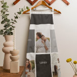 Liefde leeft hier | Drie foto familie cadeau Schort<br><div class="desc">Presenteren van een hartverwarmend en gepersonaliseerd geschenk dat de essentie van het gezin viert, met een prachtig grijs lijst versierd met een ontroerend citaat van "Love Lives Here" en drie gekoesterde foto's. Elke keer als de ontvanger een glimp opvangt van dit opmerkelijke geschenk, zal hun hart gevuld zijn met dierbare...</div>