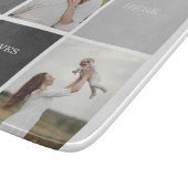 Liefde leeft hier | Drie foto familie cadeau Snijplank (Hoek)