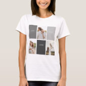 Liefde leeft hier | Drie foto familie cadeau T-shirt (Voorkant)