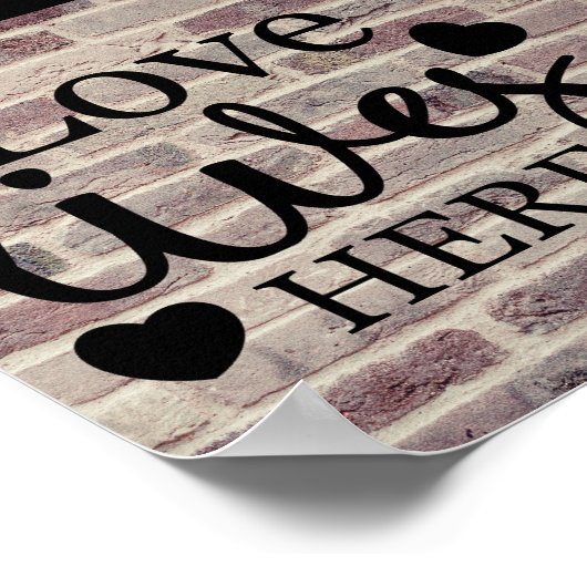 Liefde leeft hier - Poster (Hoek)