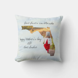 Liefde leeft in Florida State Shaped Custom Foto Kussen