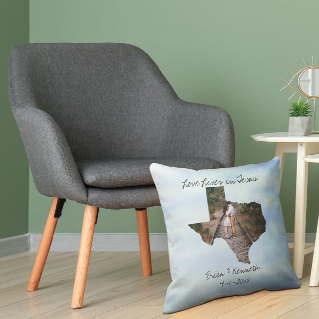 Liefde leeft in Texas State, aangepaste foto Kussen (Creator heeft geüpload)