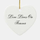 Liefde leeft op forever versiering keramisch ornament (Achterkant)