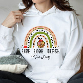 Liefde Leer Inspireren Regenboog Docent Waardering Hoodie