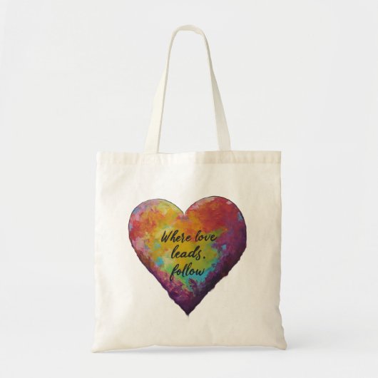Liefde leidt tote bag (Voorkant)