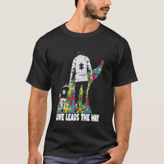 Liefde Leidt Vader Zoon Autistische Jongens Autism T-shirt