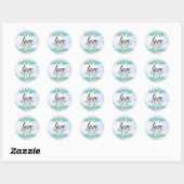 Liefde. Lente wilde bloemen Weddenschappen Ronde Sticker (Vel)