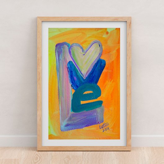 Liefde Lentestapel Schilderkunst Kunstposter Afdru Poster