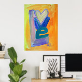 Liefde Lentestapel Schilderkunst Kunstposter Afdru Poster (Thuiskantoor)