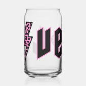 Liefde Leopard Print Lightning Blikvorm Glas (Achterkant)