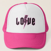 Liefde Leopard Print Lightning Trucker Pet (Voorkant)
