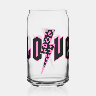 Liefde Leopard Print Lightning V2 Blikvorm Glas
