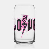 Liefde Leopard Print Lightning V2 Blikvorm Glas (Achterkant)