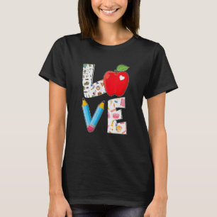 Liefde leraar potlood Graphic Cool leraar waardere T-shirt