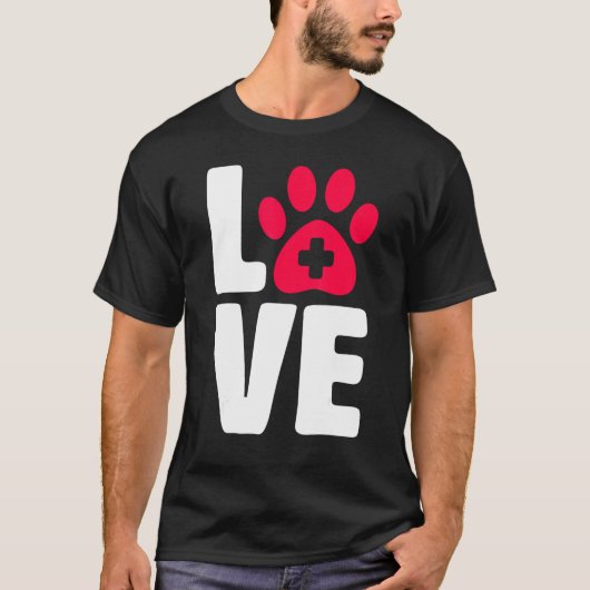 Liefde leraar school docent onderwijs rode hond po t-shirt (Voorkant)