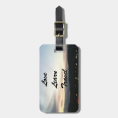 Liefde, leren,  Bagagelabel reizen (Voorkant verticaal)