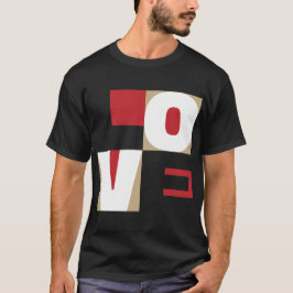Liefde Letter Art Contemmodern rood Gold Design T-shirt