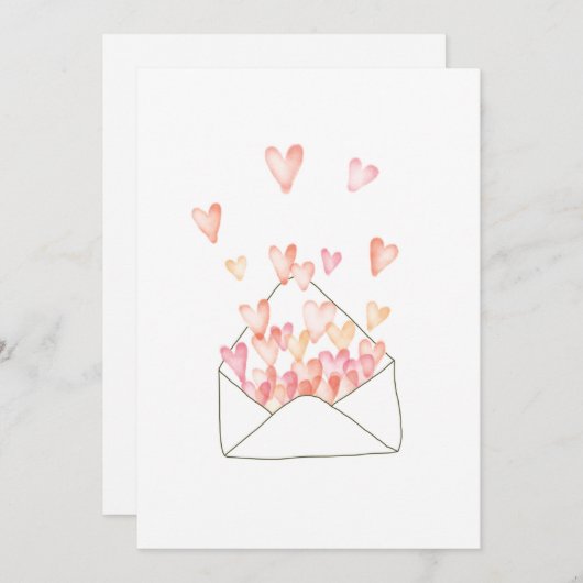 Liefde letter feestdagenkaart (Voorkant / Achterkant)