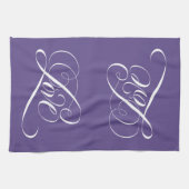 LIEFDE Lettering Ultra Violet Paarse Kalligrafie Theedoek (Horizontaal)