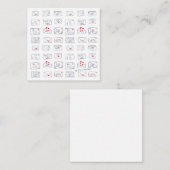 Liefde letters direct vanaf de hartklare kaart notitiekaartje (Voorkant / Achterkant)