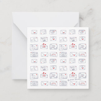 Liefde letters direct vanaf de hartklare kaart notitiekaartje