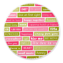 Liefde Letters Keramische Trek Keramische Knop