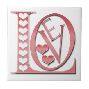 Liefde letters met hart van Shirley Taylor Tegeltje
